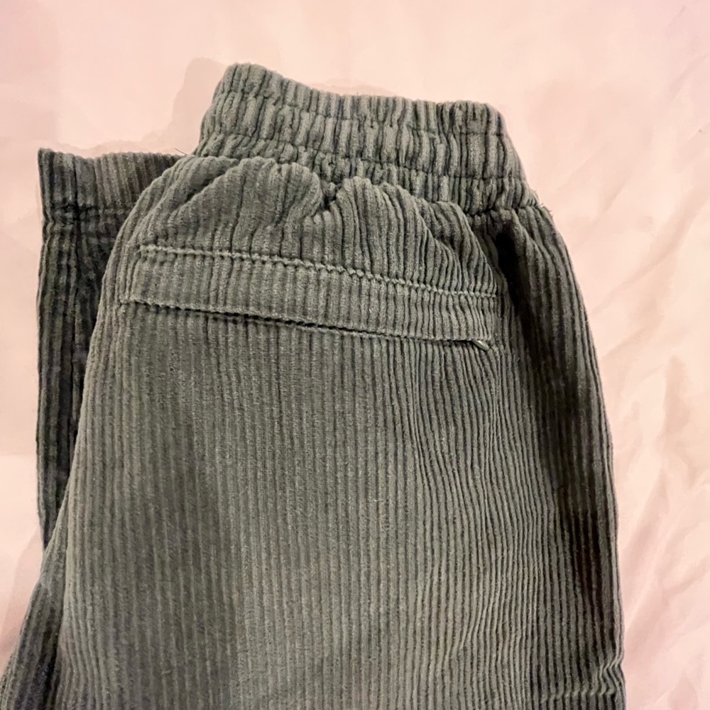 Corduroy pants.
